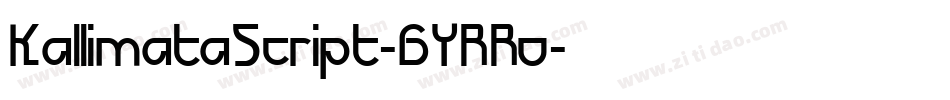 KallimataScript-6YRRo字体转换