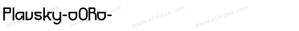 Plavsky-oORo字体转换