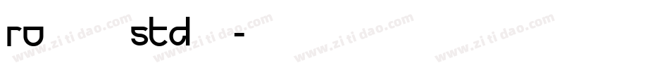 roシリウスstd字体字体转换