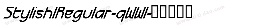 StylishIRegular-qWWl字体转换