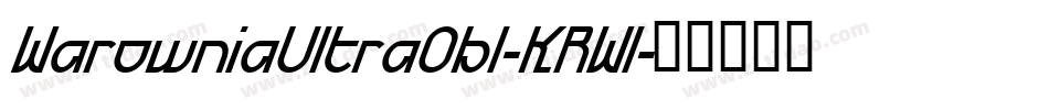 WarowniaUltraObl-KRWl字体转换