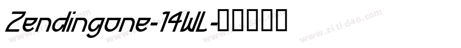 Zendingone-14WL字体转换 Zendingone-14WL字体转换