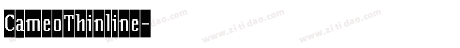 CameoThinline字体转换