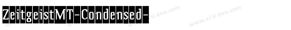 ZeitgeistMT-Condensed字体转换