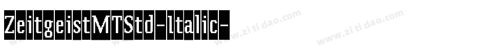ZeitgeistMTStd-Italic字体转换