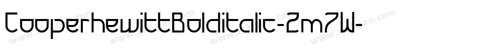 CooperhewittBolditalic-2m7W字体转换