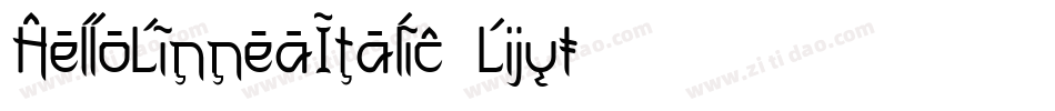 HelloLinneaItalic-Lj73字体转换