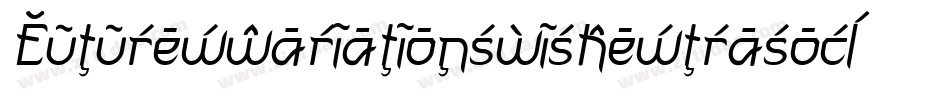 Futurexvariationswishextrasoblique-Rzv字体转换