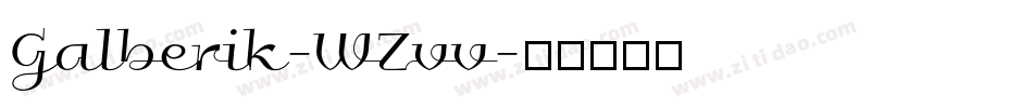 Galberik-WZvv字体转换