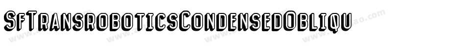 SfTransroboticsCondensedOblique-P31d字体转换