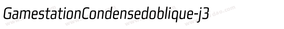 GamestationCondensedoblique-j34j字体转换