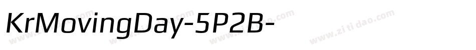 KrMovingDay-5P2B字体转换