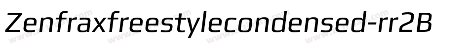 Zenfraxfreestylecondensed-rr2B字体转换