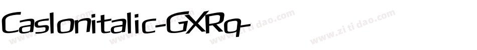Caslonitalic-GXRq字体转换