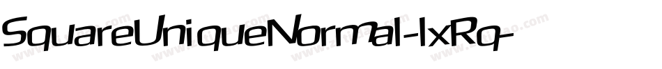 SquareUniqueNormal-lxRq字体转换