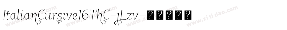 ItalianCursive16ThC-jLzv字体转换