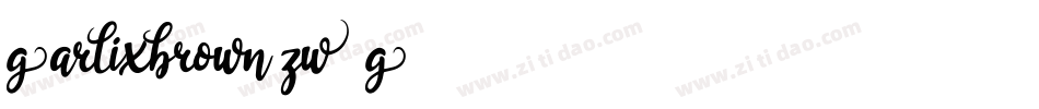 Garlixbrown-zW4G字体转换