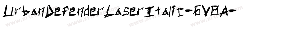 UrbanDefenderLaserItalic-6V8A字体转换