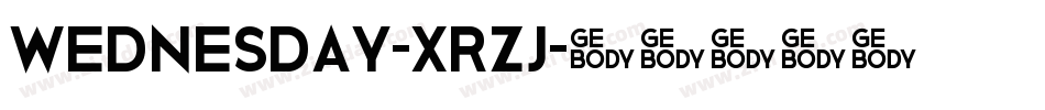 Wednesday-xRZj字体转换