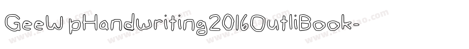 GeeWpHandwriting2016OutliBook-X5zj字体转换