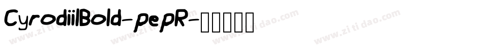 CyrodiilBold-pepR字体转换