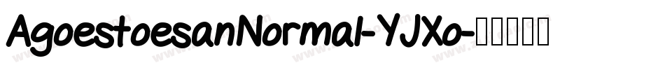 AgoestoesanNormal-YJXo字体转换