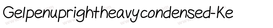 Gelpenuprightheavycondensed-Ke7Z字体转换