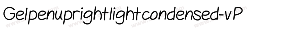Gelpenuprightlightcondensed-vPmy字体转换