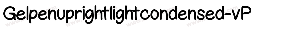 Gelpenuprightlightcondensed-vPmy字体转换