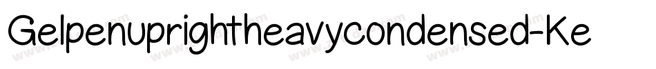 Gelpenuprightheavycondensed-Ke7Z字体转换