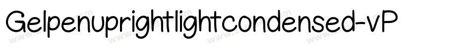 Gelpenuprightlightcondensed-vPmy字体转换