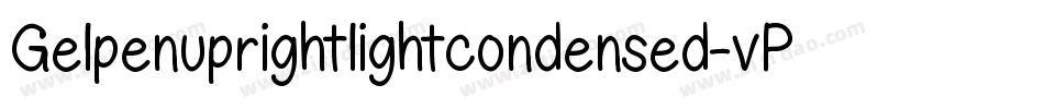 Gelpenuprightlightcondensed-vPmy字体转换