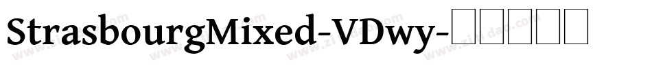 StrasbourgMixed-VDwy字体转换