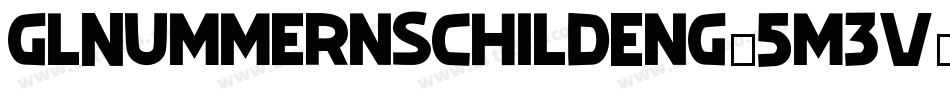 GlNummernschildEng-5m3V字体转换