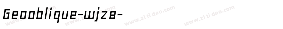 Geooblique-wjz8字体转换