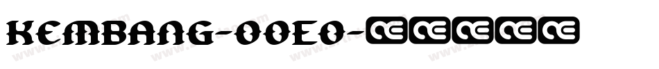 Kembang-0oEo字体转换