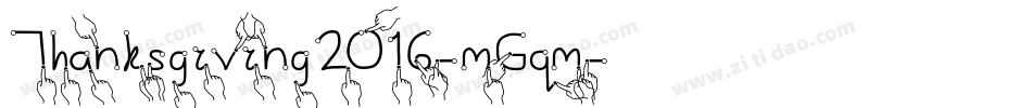 Thanksgiving2016-mGqm字体转换