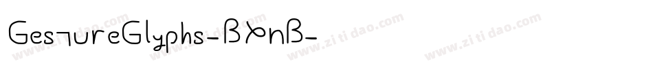 GestureGlyphs-BXnB字体转换