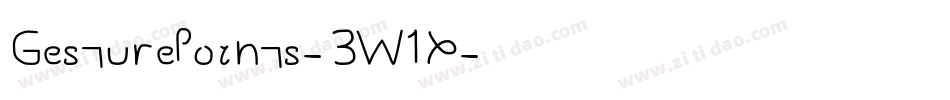 GesturePoints-3W1X字体转换