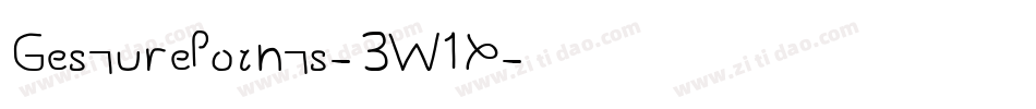 GesturePoints-3W1X字体转换
