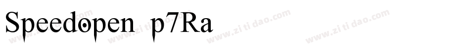 Speedopen-p7Ra字体转换