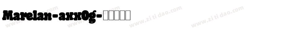 Marelan-axx0g字体转换