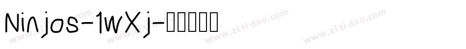Ninjos-1wXj字体转换