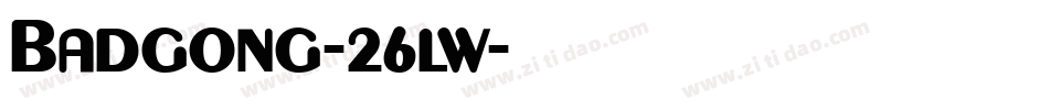 Badgong-26lw字体转换
