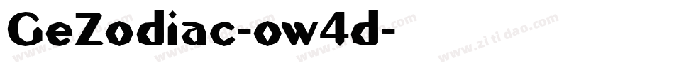 GeZodiac-ow4d字体转换