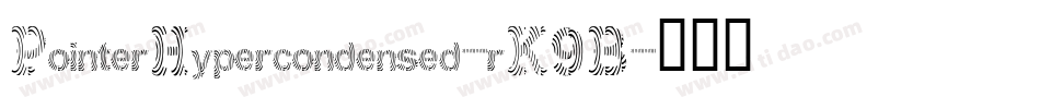 PointerHypercondensed-rK9B字体转换