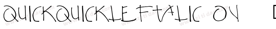 QuickquickLeftalic-Ov56字体转换