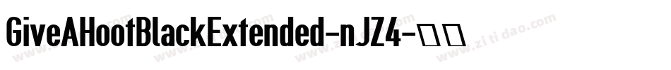 GiveAHootBlackExtended-nJZ4字体转换