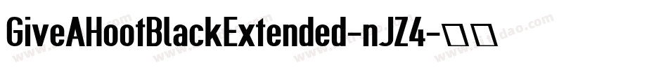 GiveAHootBlackExtended-nJZ4字体转换