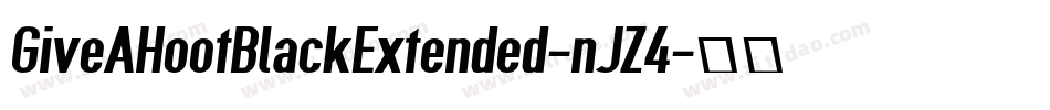GiveAHootBlackExtended-nJZ4字体转换